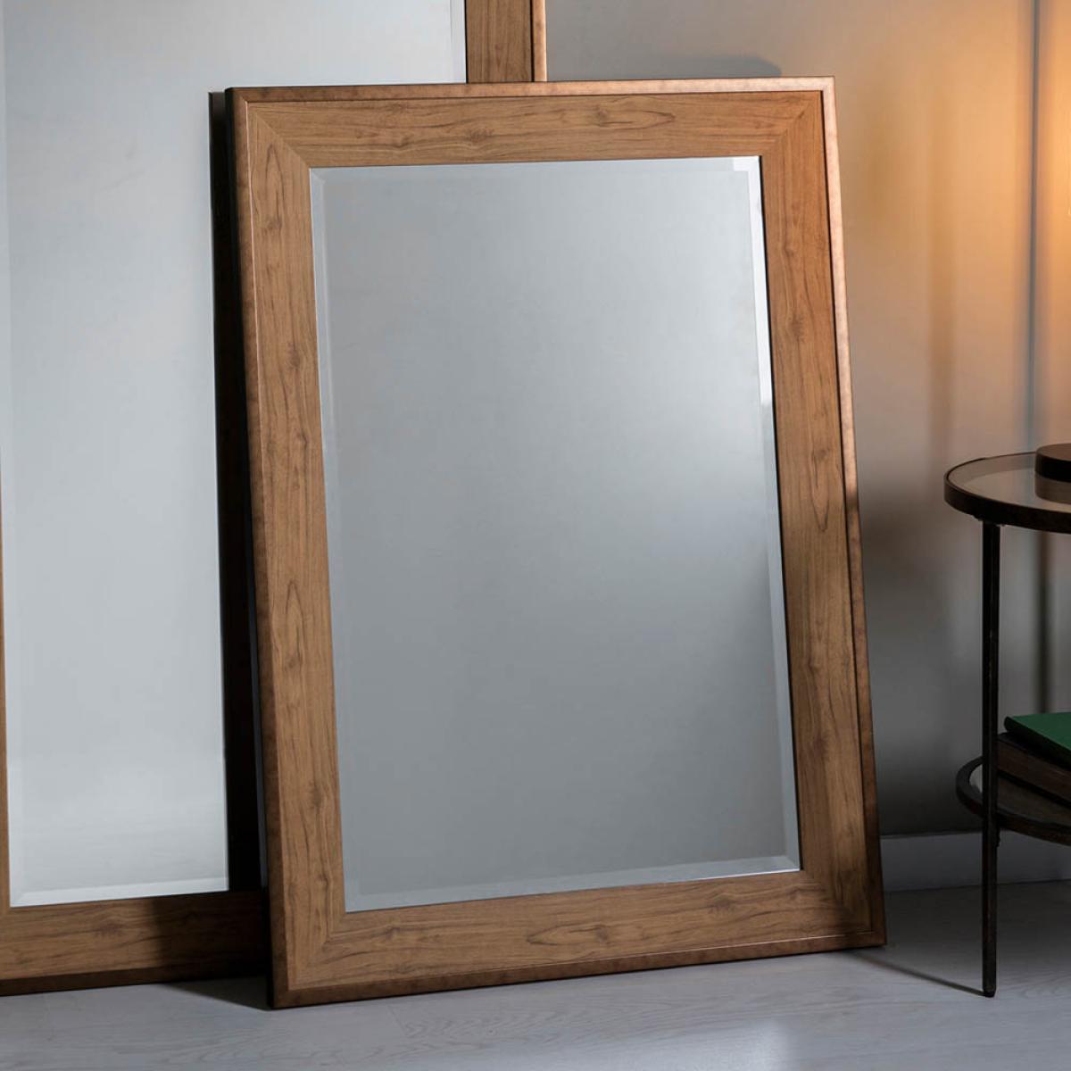 Lona Large Rectangle Wall Mirror - Light Wood – image 2