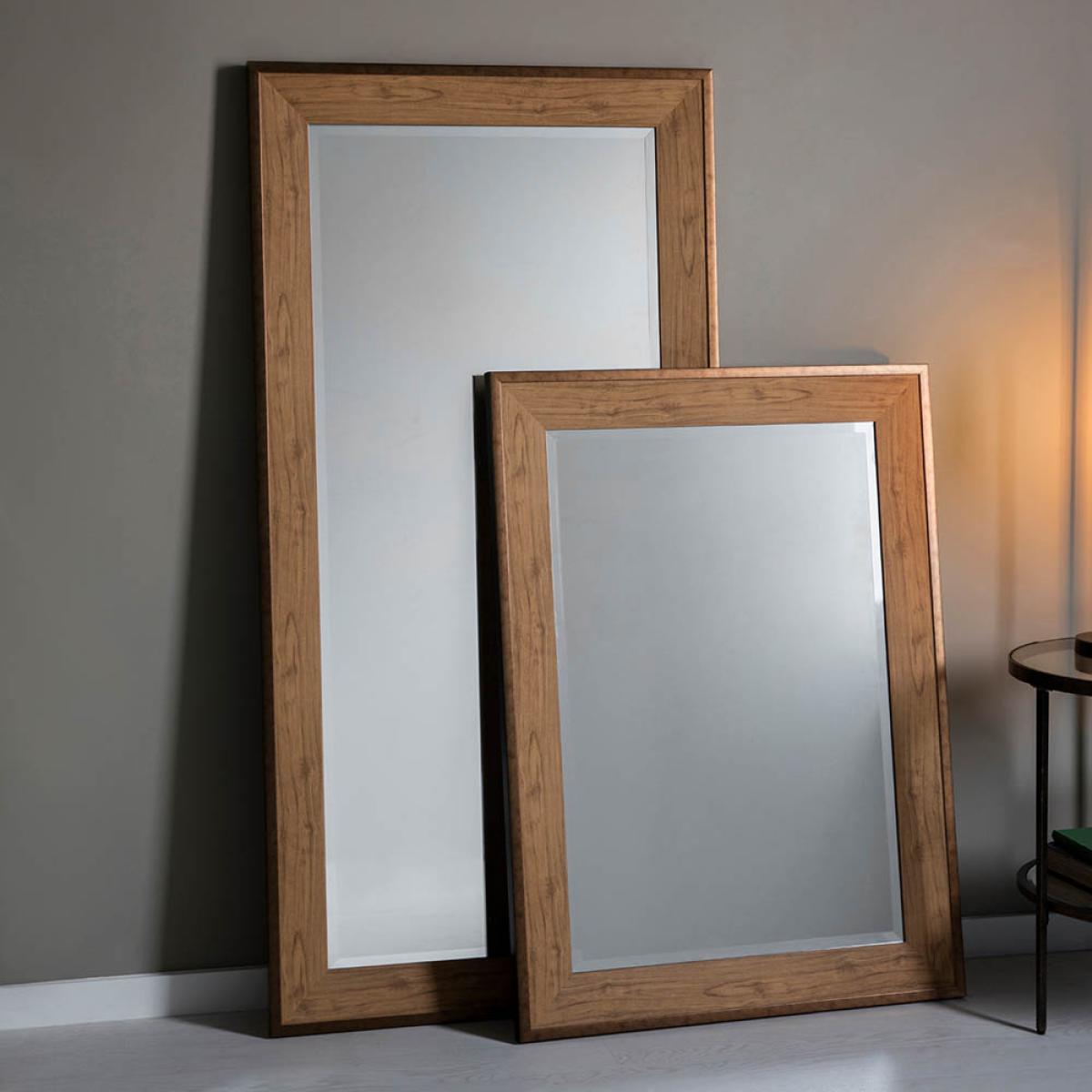 Lona Large Rectangle Wall Mirror - Light Wood – image 4
