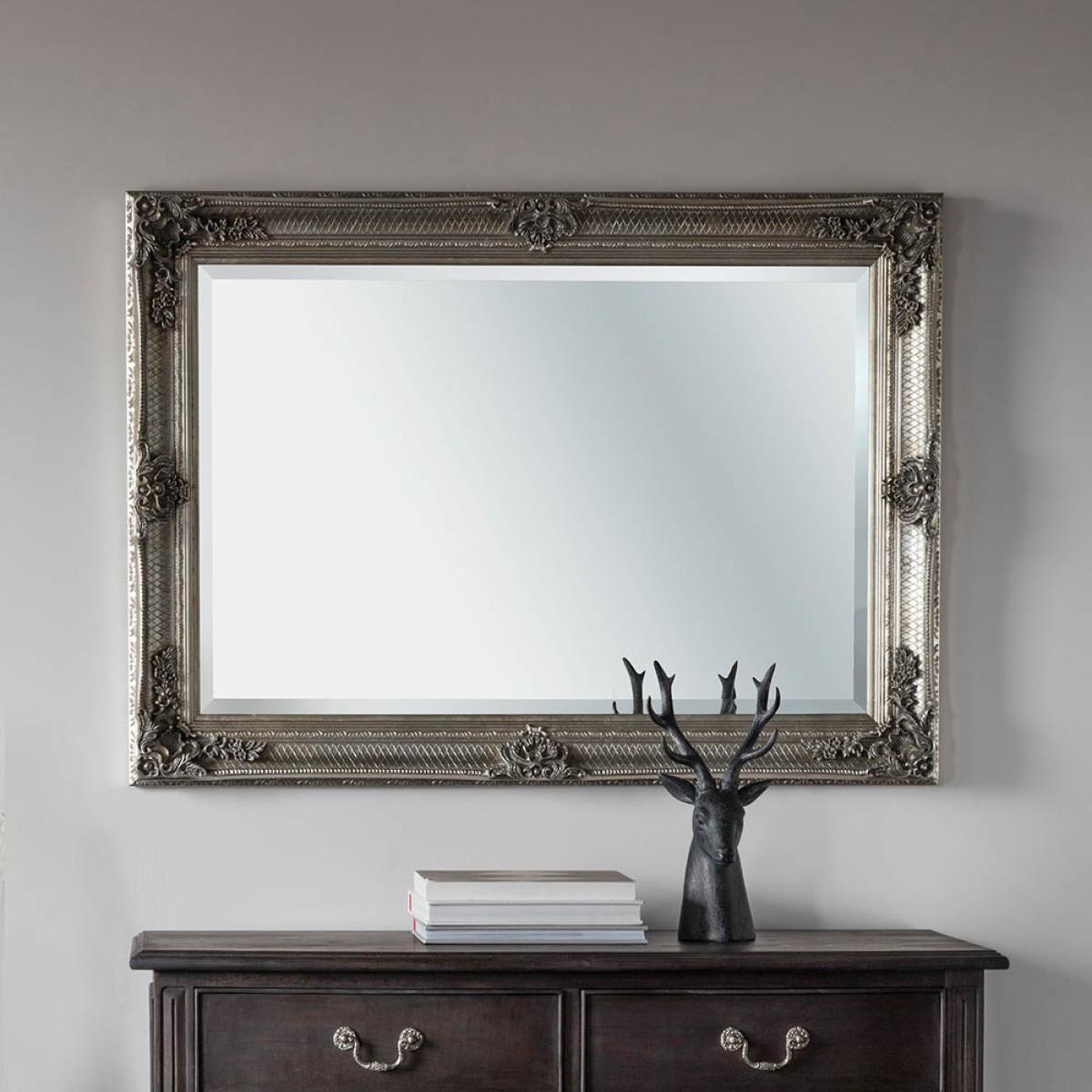 Lewis Medium Rectangle Wall Mirror - Silver – image 3
