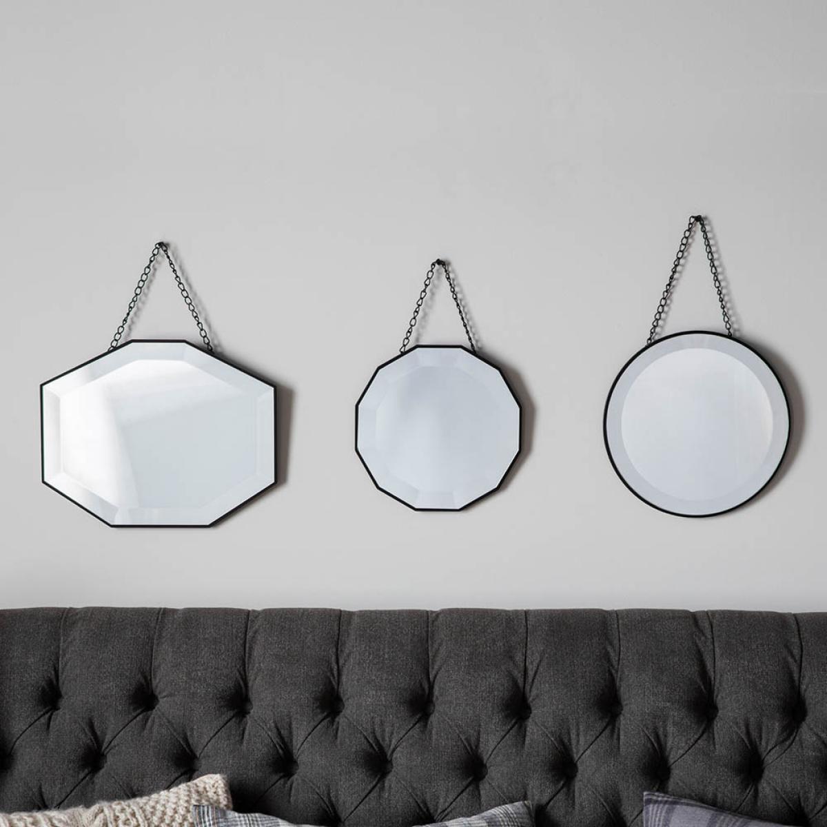 Potton Small Irregular Scatter Set Mirror - Silver (Set of 3) – image 2