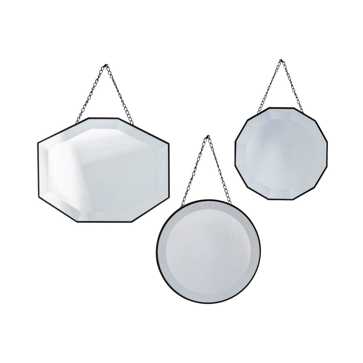 Potton Small Irregular Scatter Set Mirror - Silver (Set of 3) – image 1