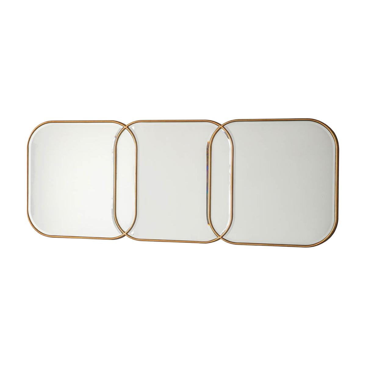 Hykeham Small Rounded Rectangle Wall Mirror - Gold – image 1