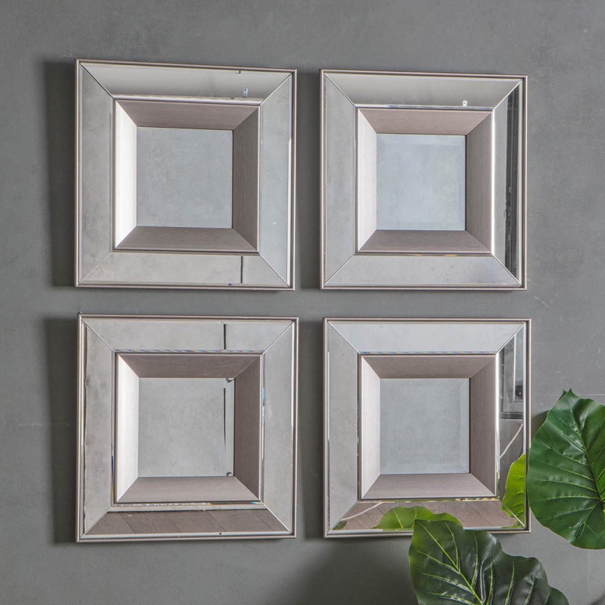 Saddie Small Square Scatter Set Mirror - Silver (4pk) – image 2