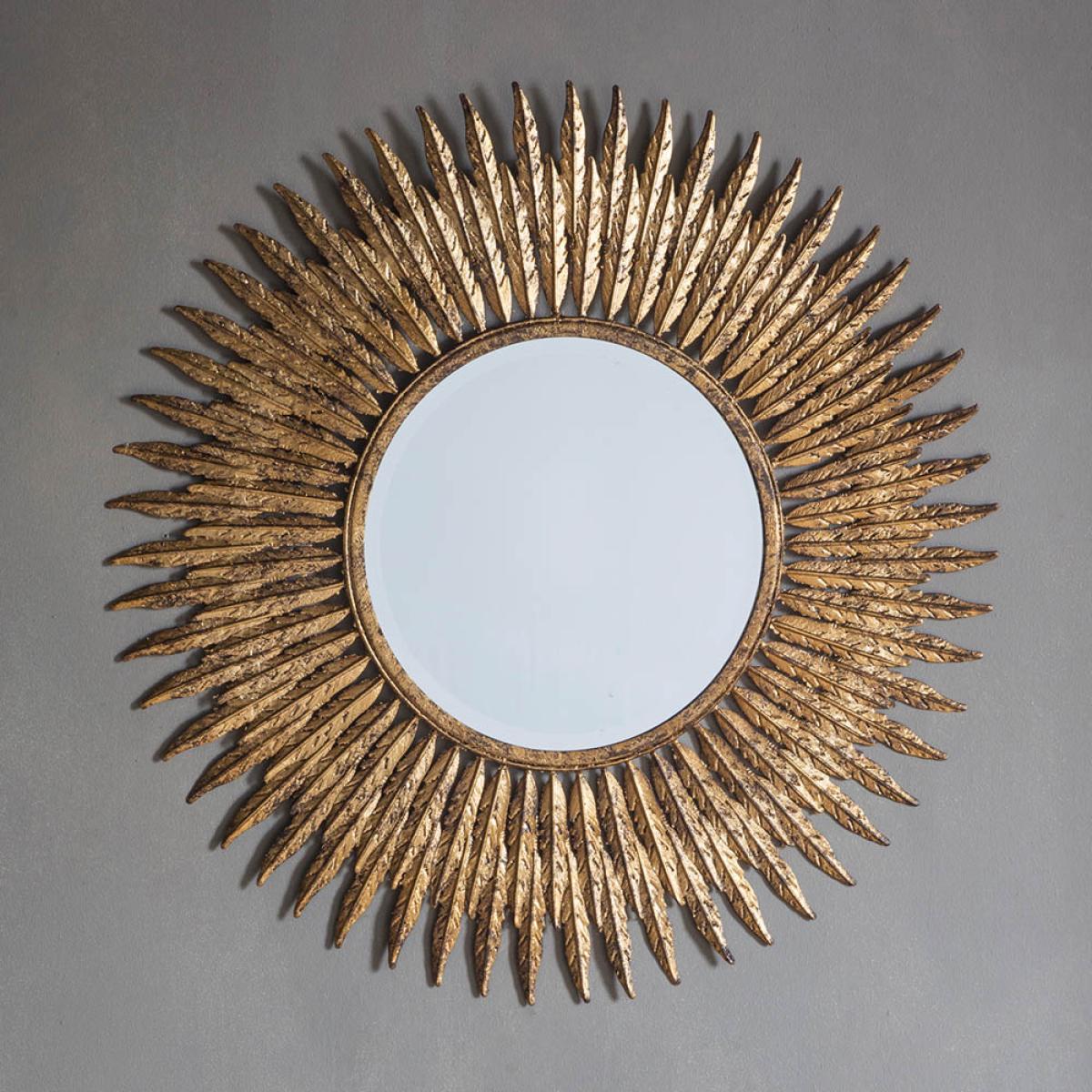 Kacey Medium Starburst Wall Mirror - Gold – image 2