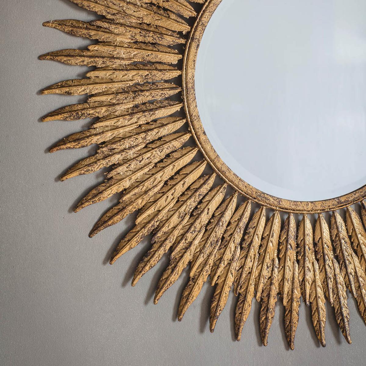 Kacey Medium Starburst Wall Mirror - Gold – image 3
