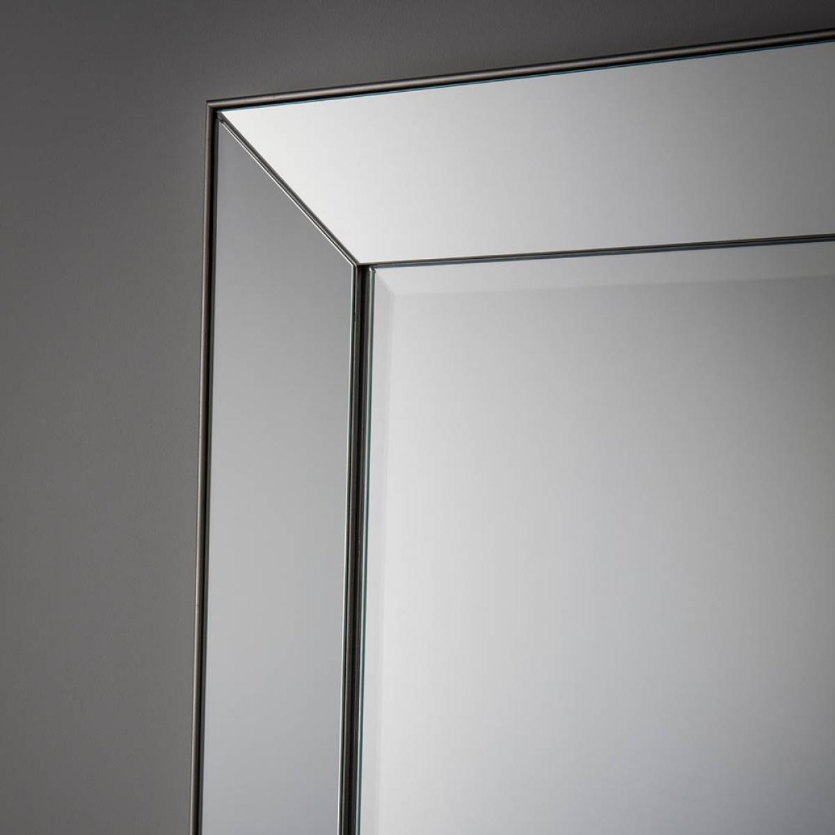 Rina Large Rectangle Wall Mirror - Silver – image 2