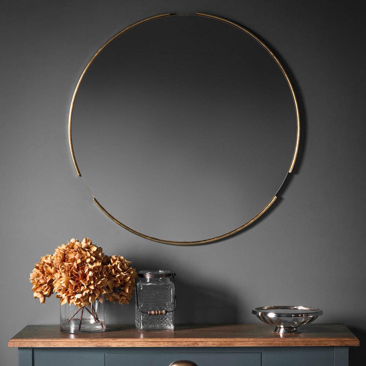 Earley Medium Round Wall Mirror - Gold – image 4