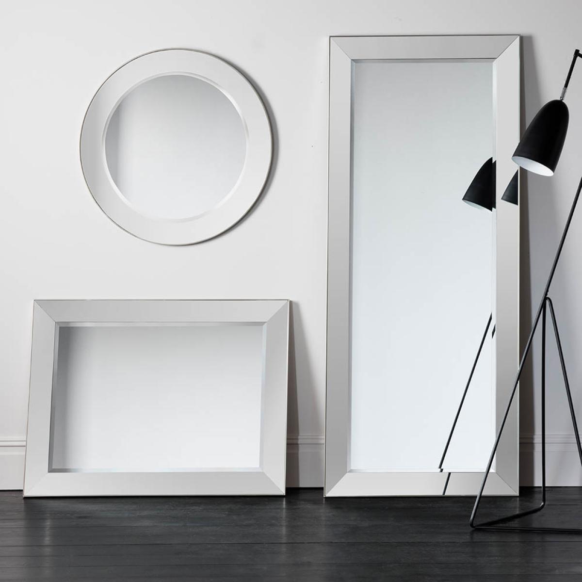 Rina Medium Round Wall Mirror - Silver – image 2
