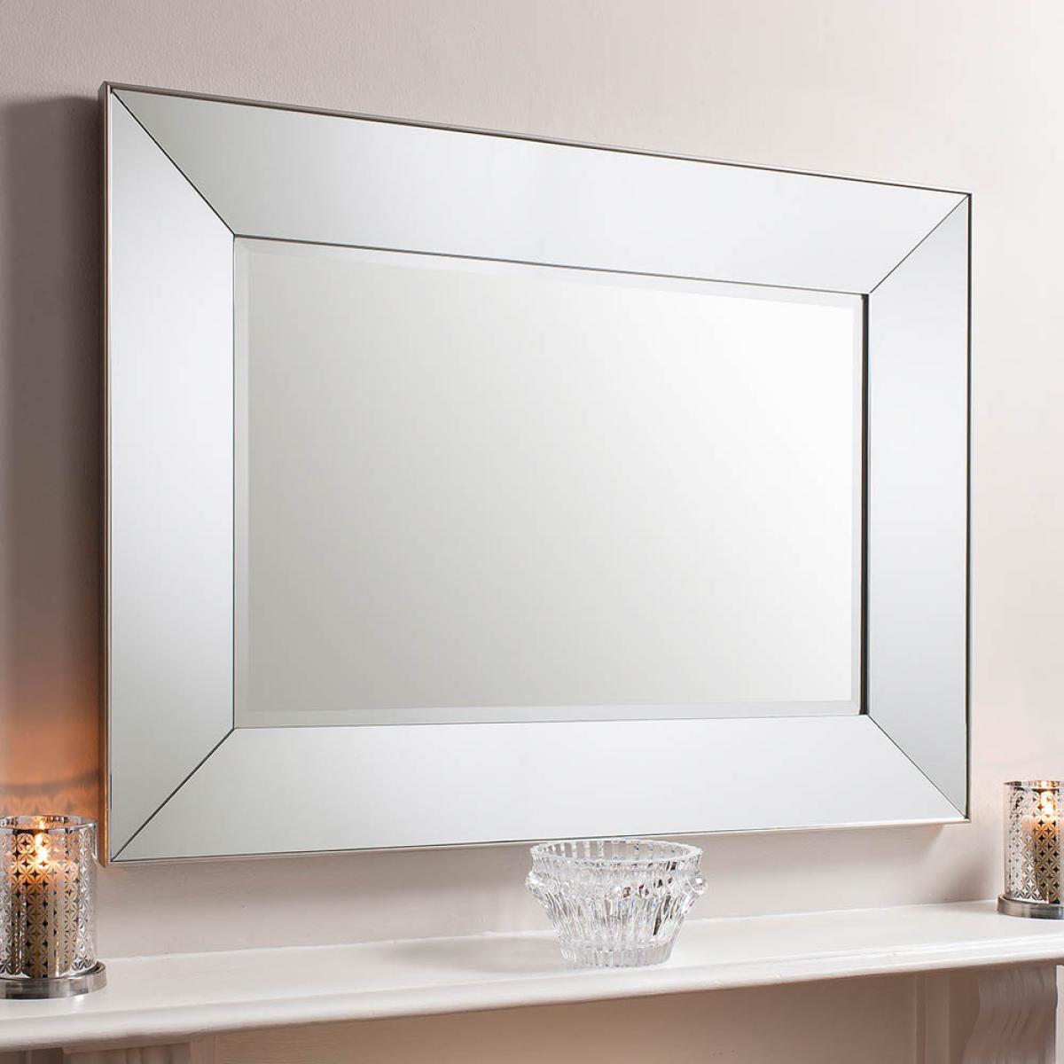 Besset Large Rectangle Wall Mirror - Silver – image 2
