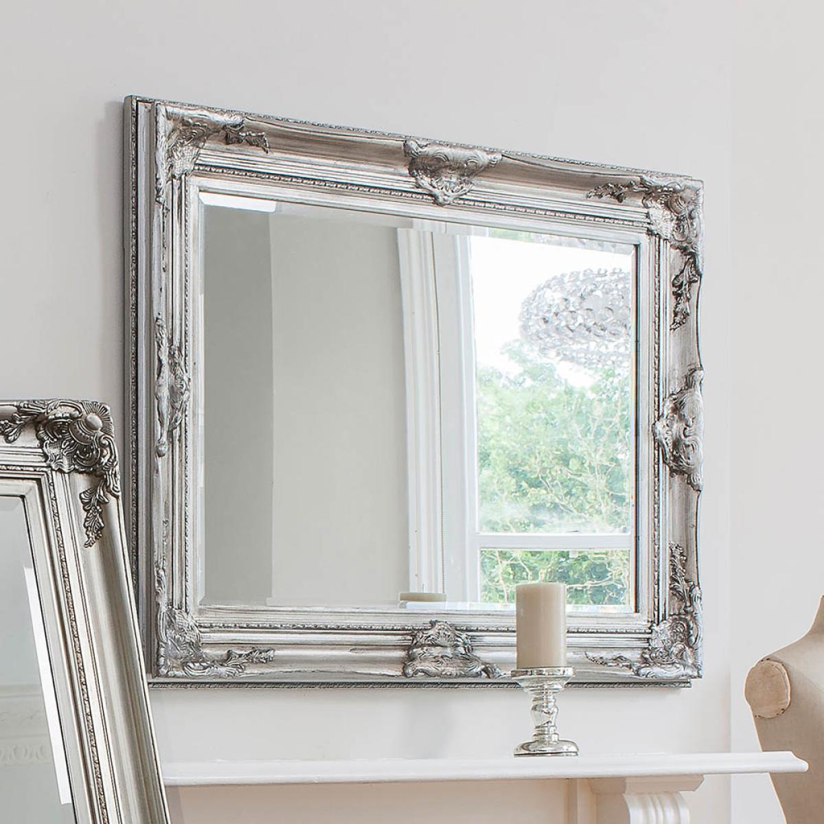 Jarrow Large Rectangle Wall Mirror - Silver – image 2