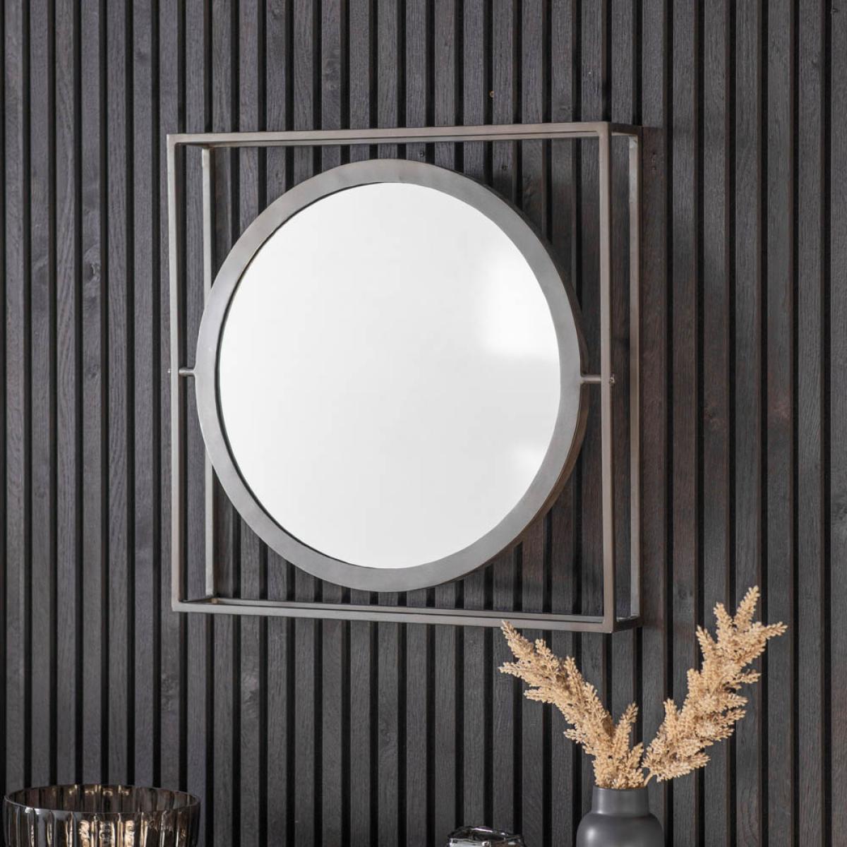 Beccles Medium Round Wall Mirror - Silver – image 1