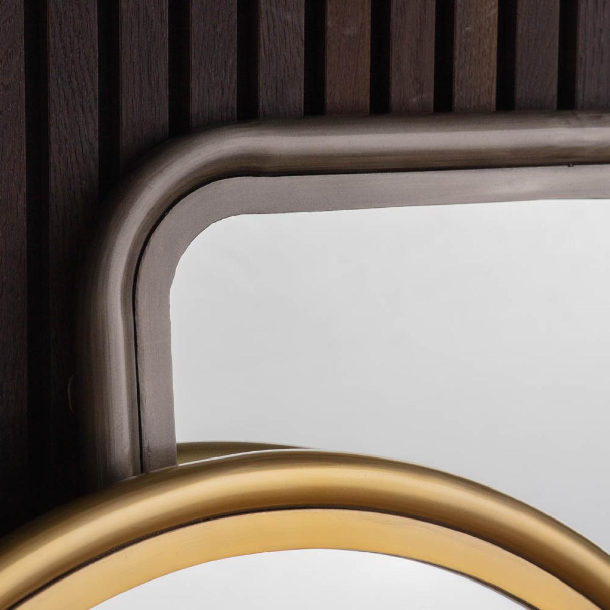 York Large Rounded Rectangle Wall Mirror - Silver – image 3