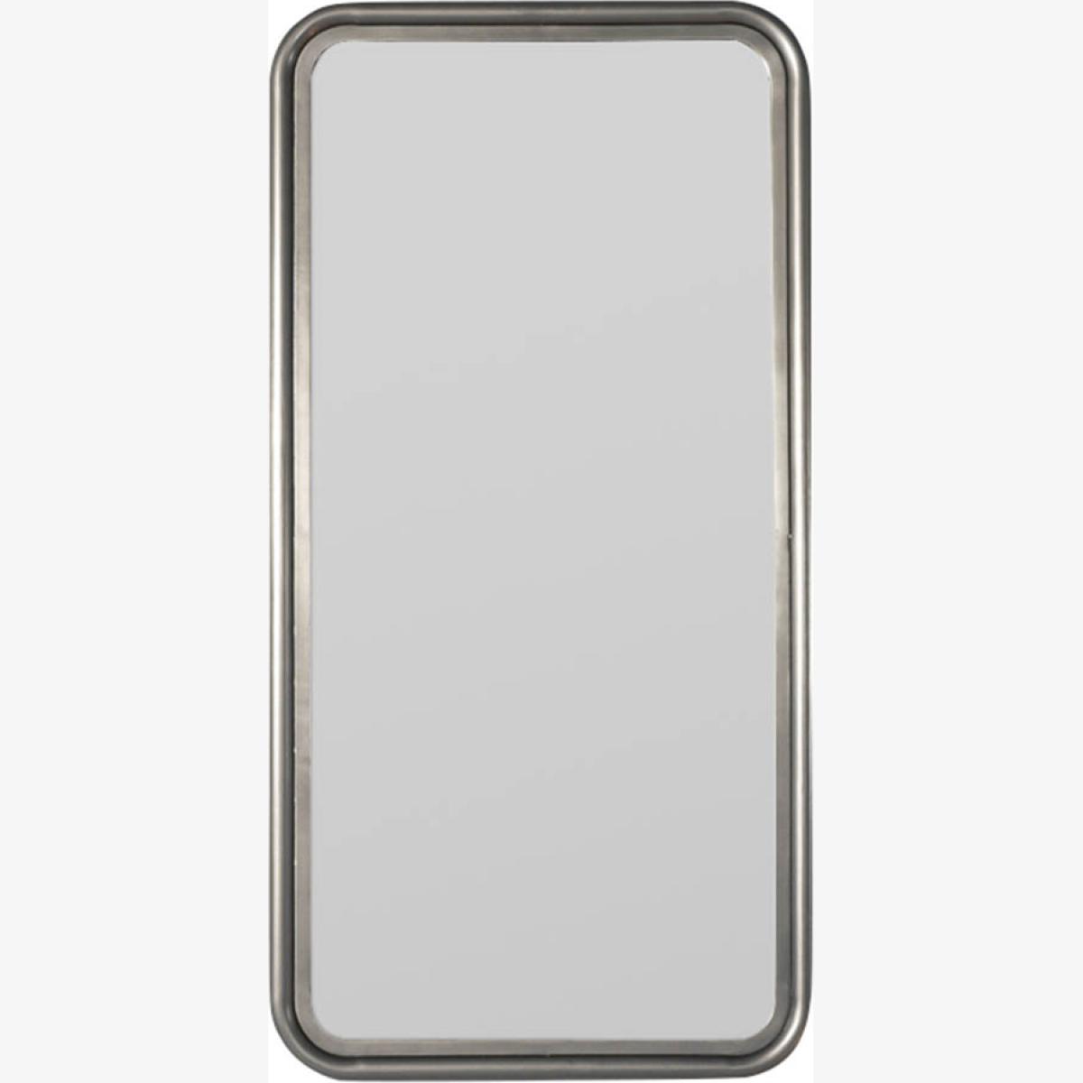York Large Rounded Rectangle Wall Mirror - Silver – image 1