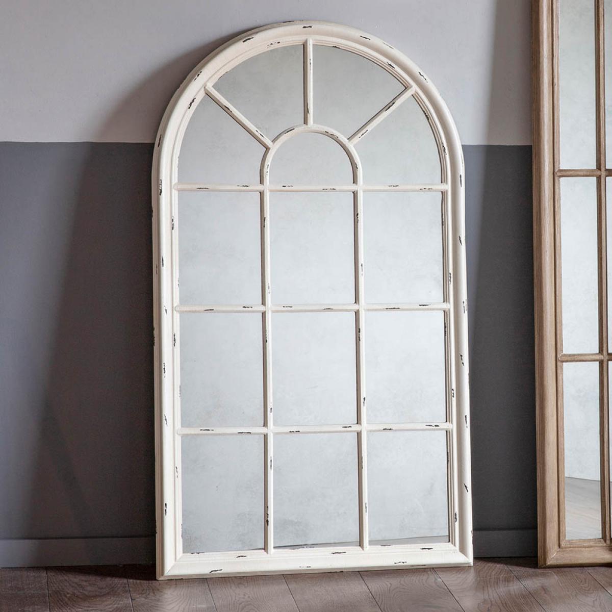 Ilkley Large Arched Wall Mirror - White – image 2
