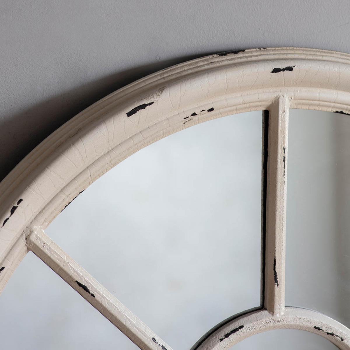 Ilkley Large Arched Wall Mirror - White – image 3