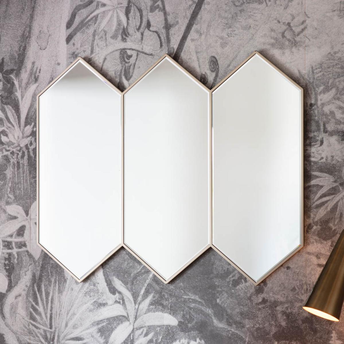 Bella Medium Irregular Wall Mirror - Silver – image 2