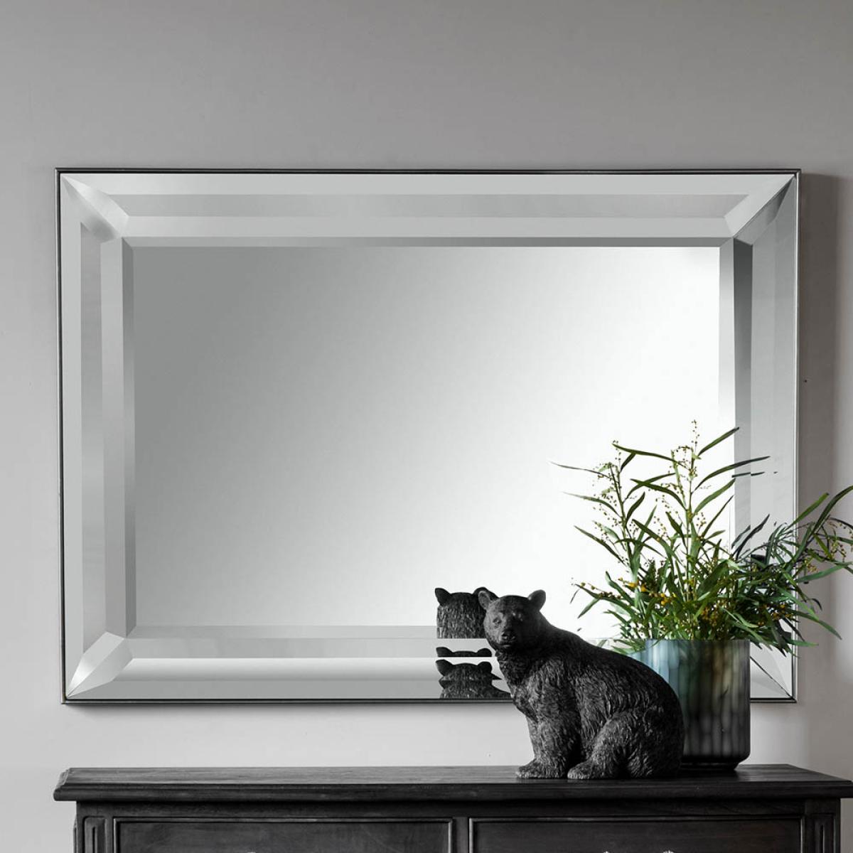 Wokingham Large Rectangle Wall Mirror - Silver – image 2