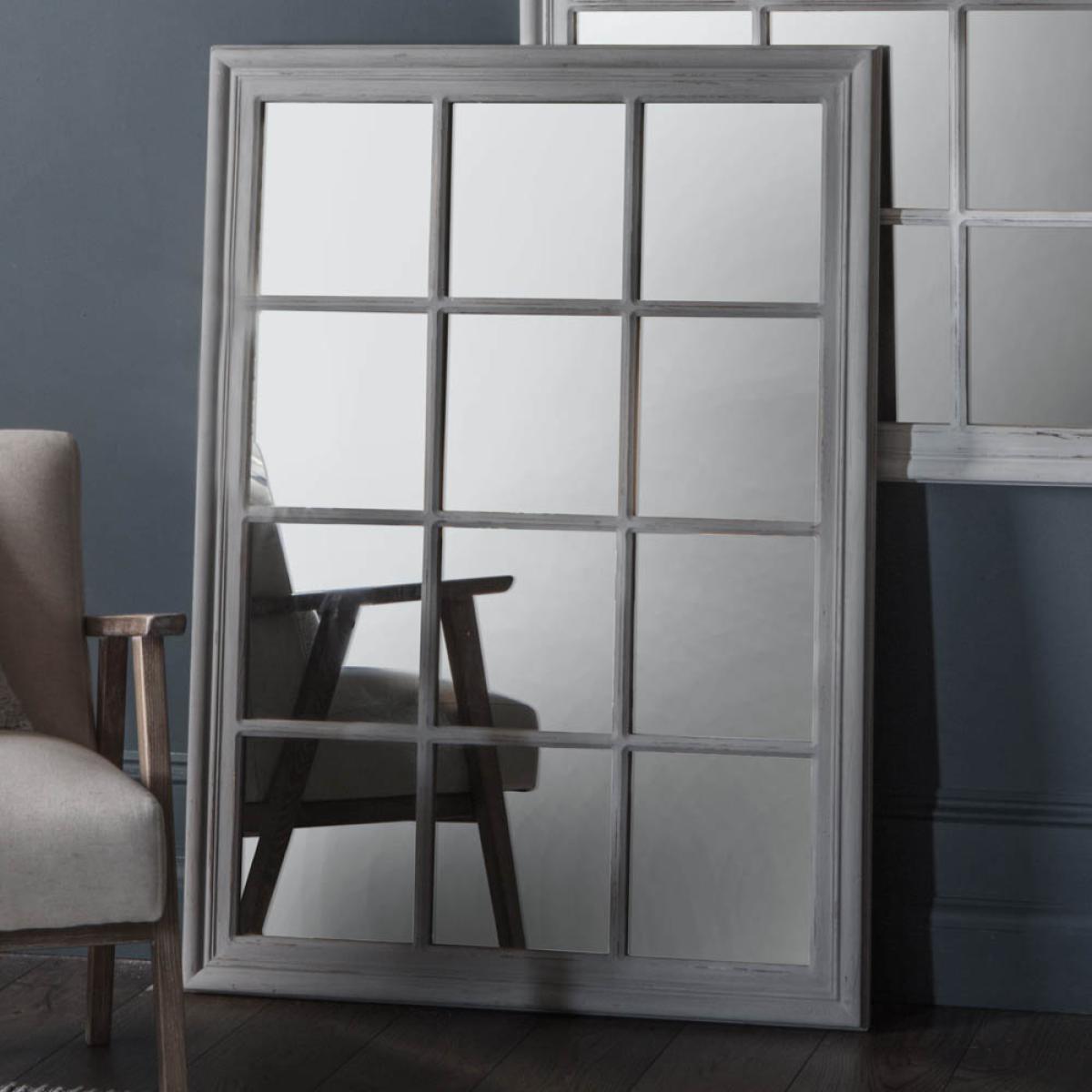 Darcy Large Rectangle Wall Mirror - Grey – image 2