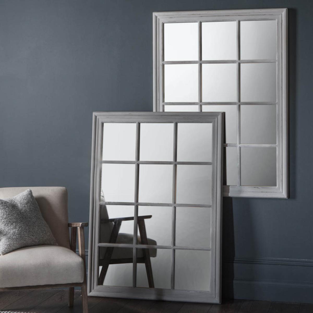 Darcy Large Rectangle Wall Mirror - Grey – image 3