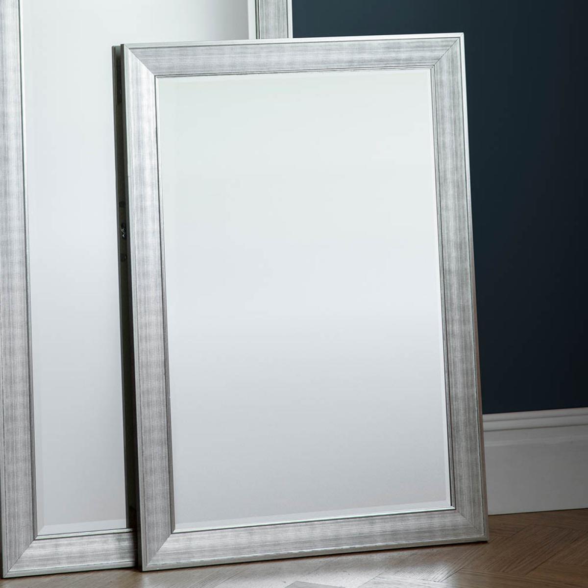 Jenni Large Rectangle Wall Mirror - Silver – image 2