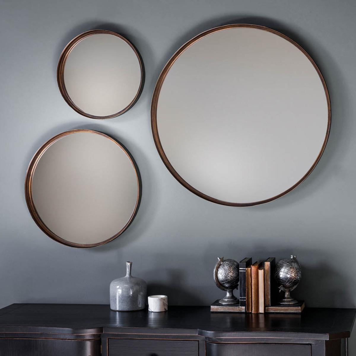 Adrix 41cm Small Round Wall Mirror - Bronze (4pk) – image 4