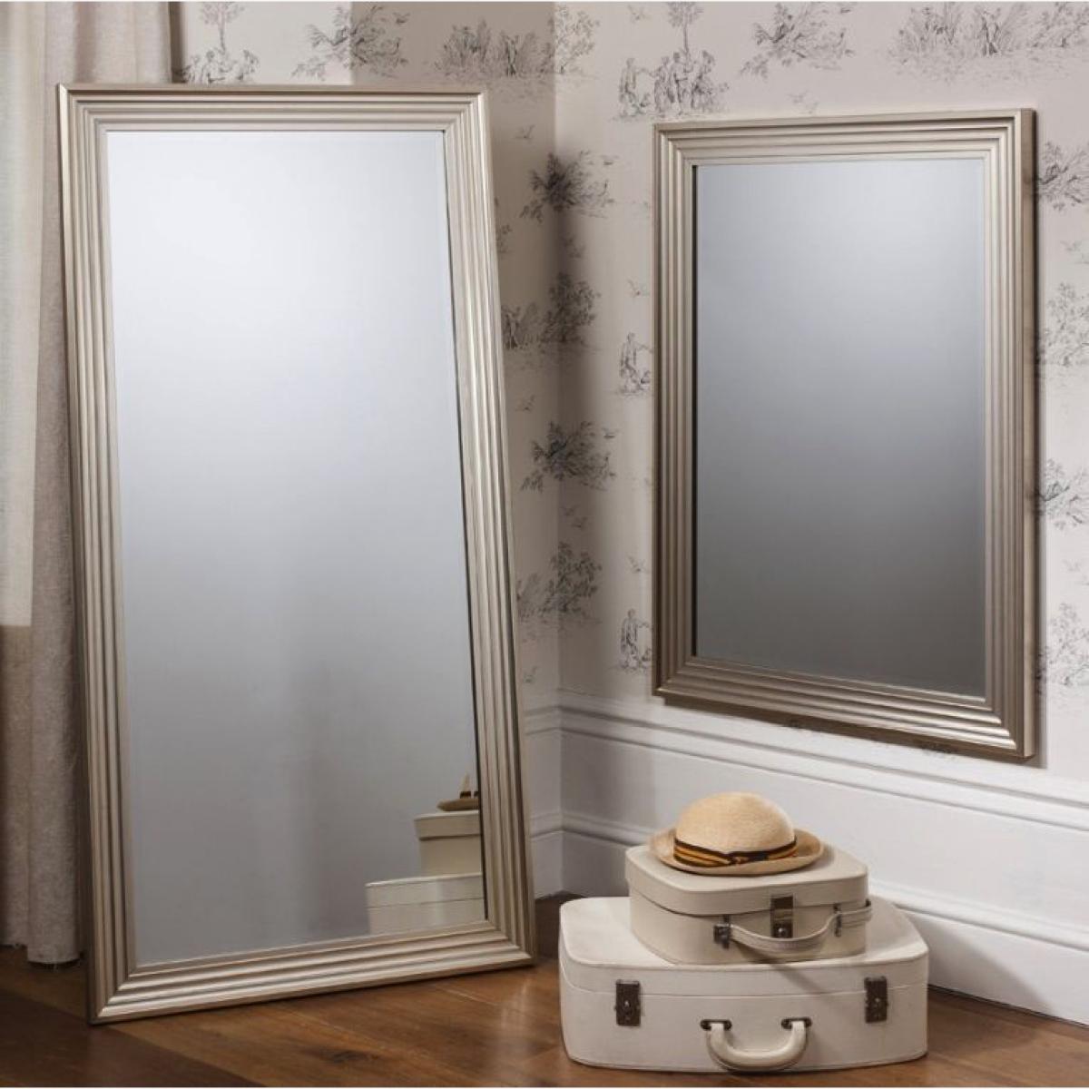 Morley Large Rectangle Wall Mirror - Silver – image 1