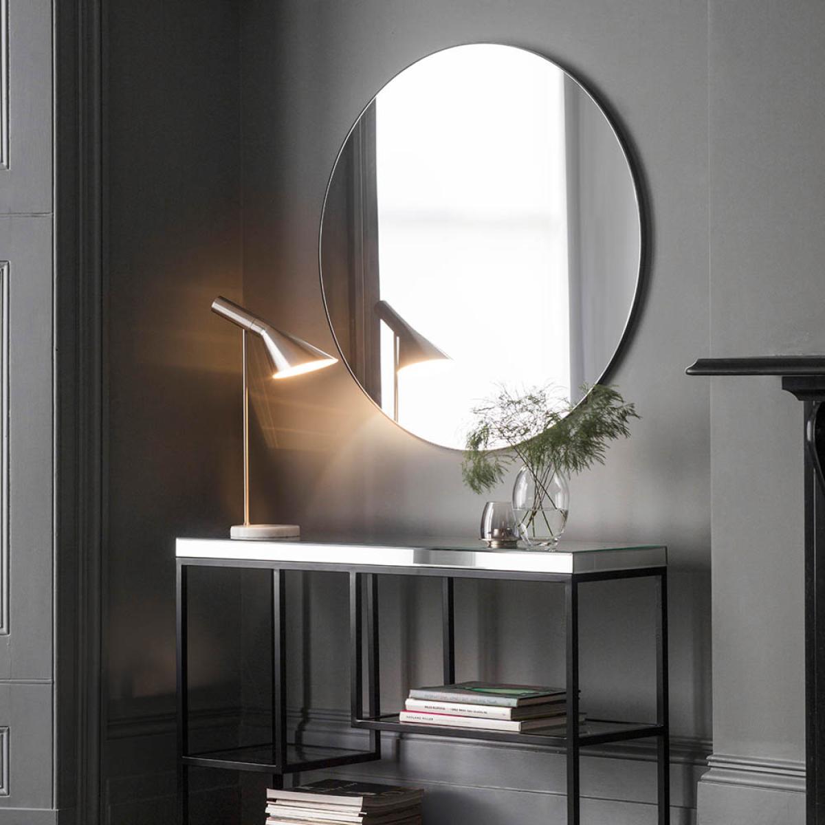 Normanton Medium Round Wall Mirror - Black – image 3