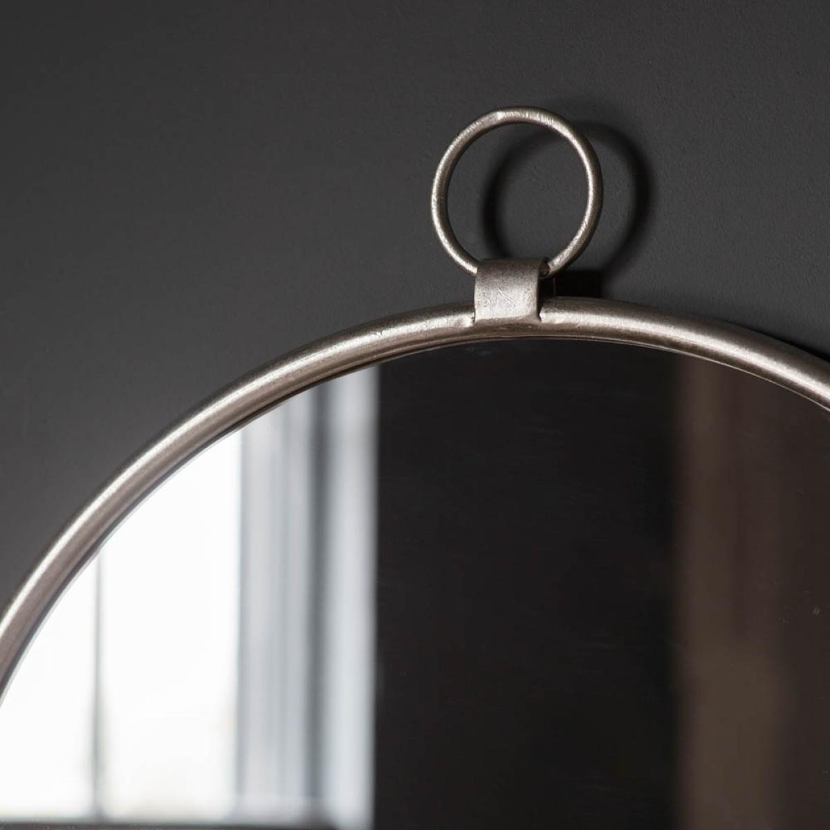 Willow Medium Round Wall Mirror - Silver – image 2