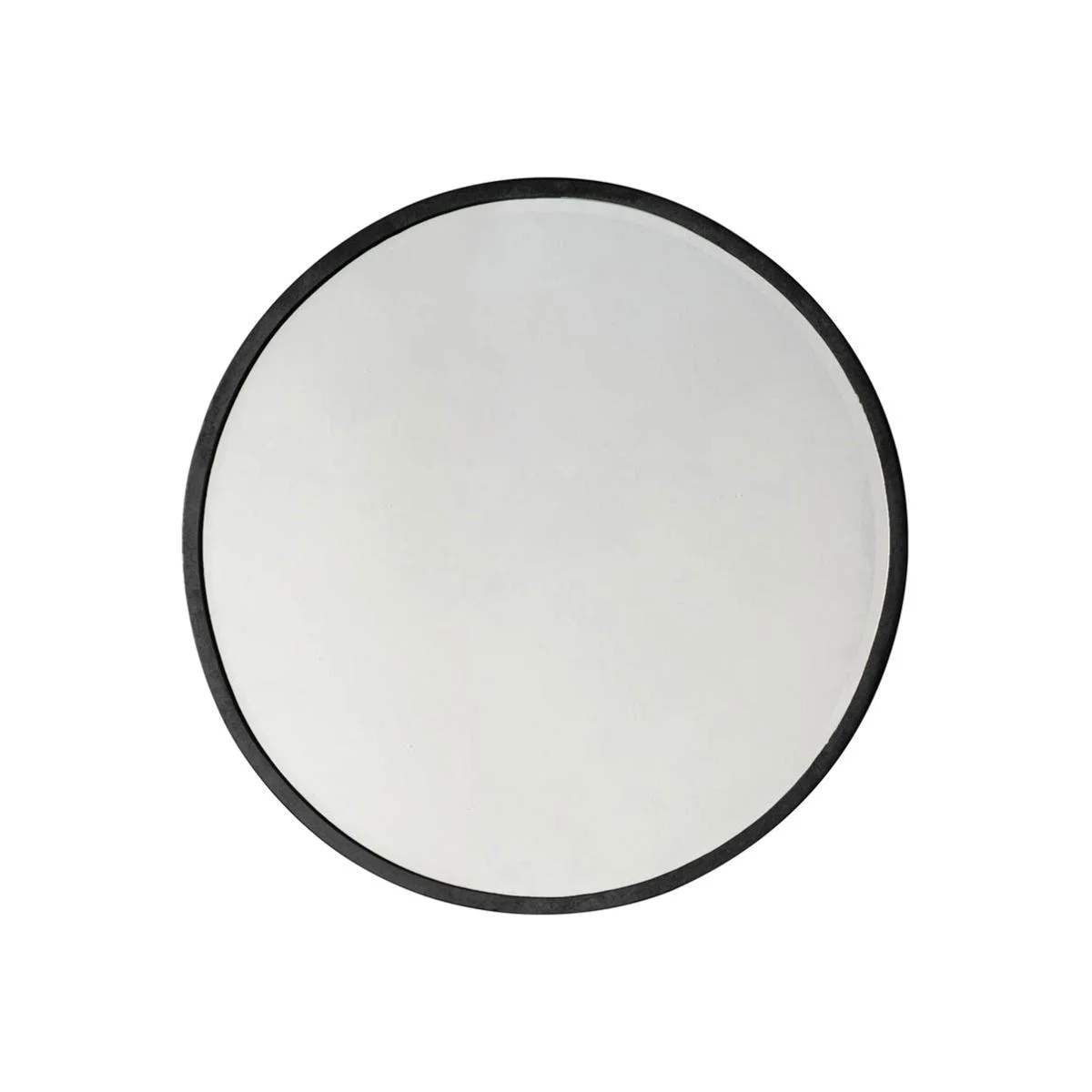 Riley 80cm Medium Round Wall Mirror - Black – image 1