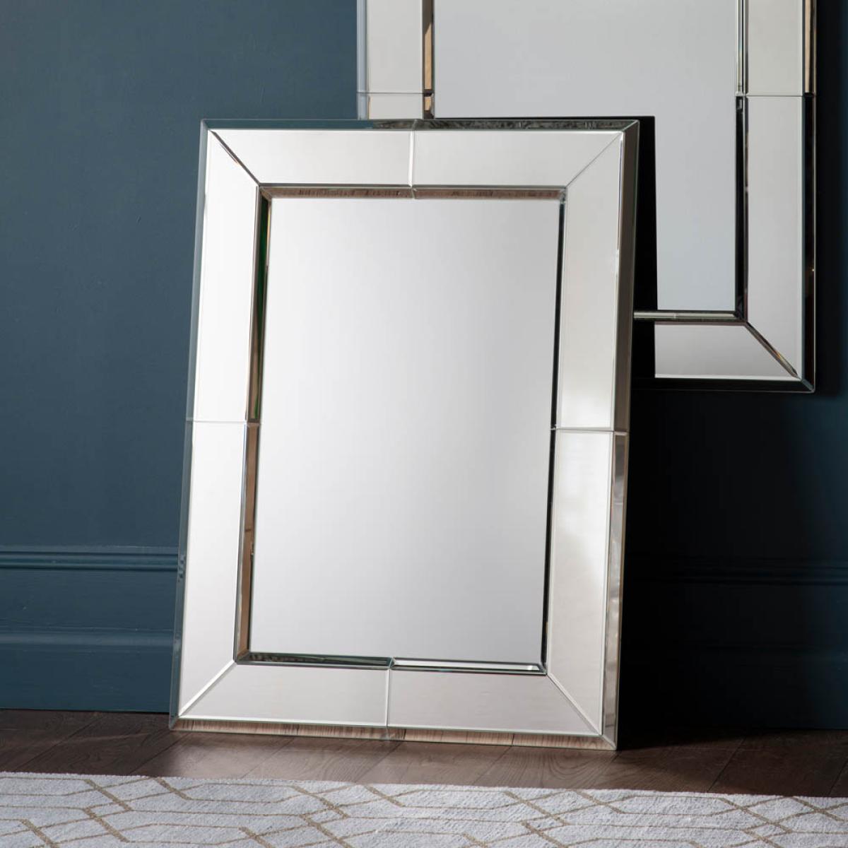 Birdie Large Rectangle Wall Mirror - Silver – image 2