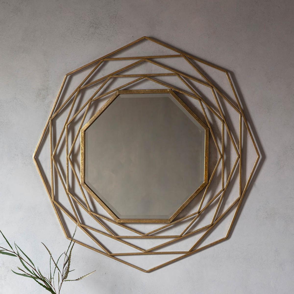 Belleville Medium Octagon Wall Mirror - Gold – image 2
