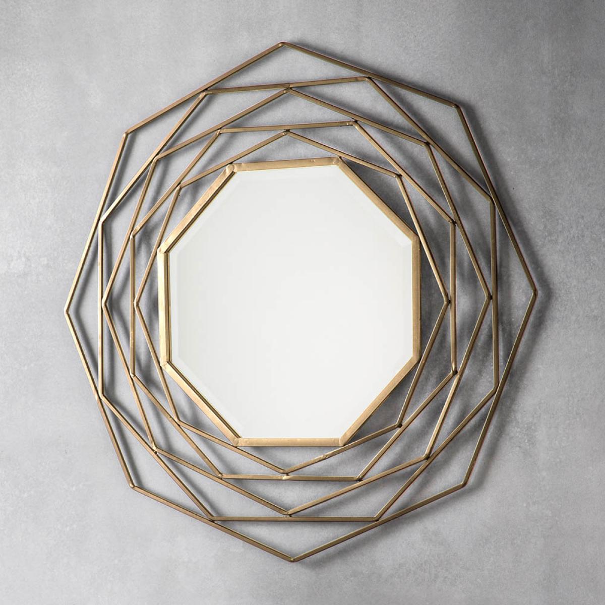 Belleville Medium Octagon Wall Mirror - Gold – image 4