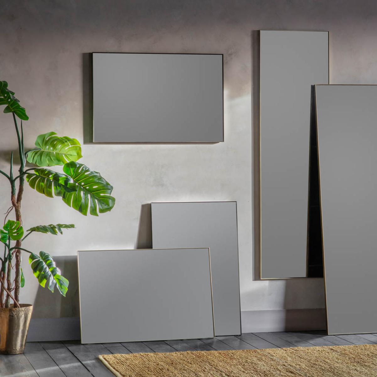 Rye Medium Rectangle Wall Mirror - Champagne – image 3