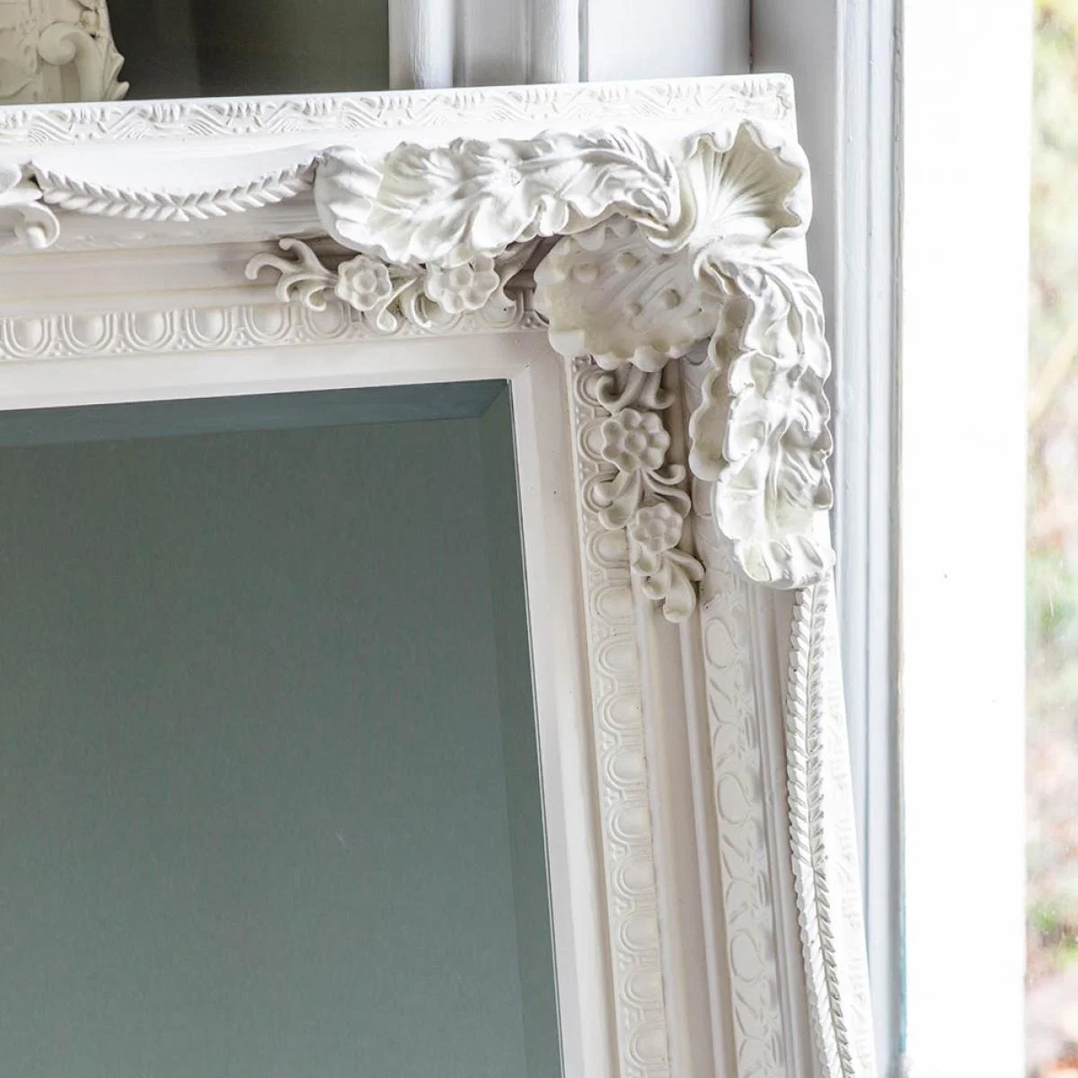 Louis Large Rectangle Wall Mirror - Cream – image 3