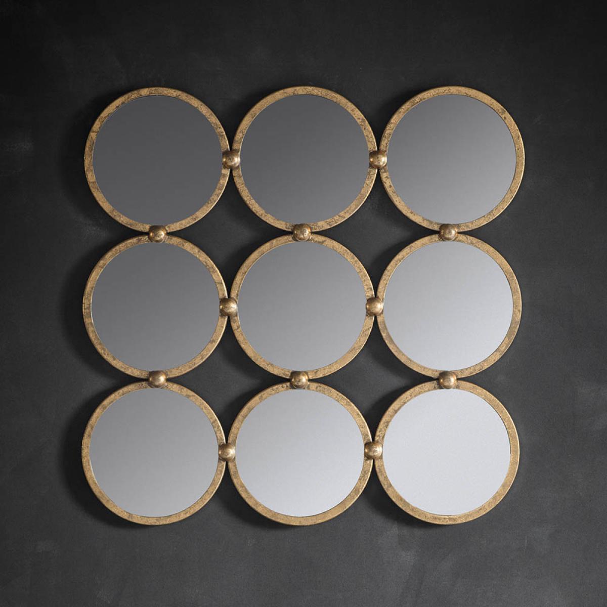 Fidela Medium Square Wall Mirror - Gold – image 2