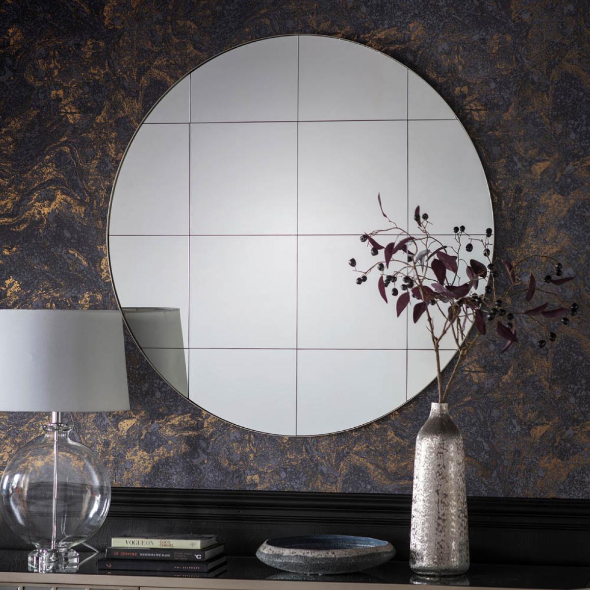Delpha Medium Round Wall Mirror - Silver – image 2