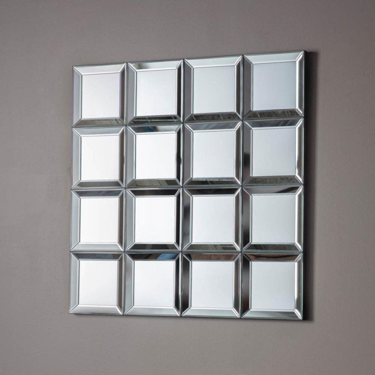 Bridgett Medium Square Wall Mirror - Silver – image 3