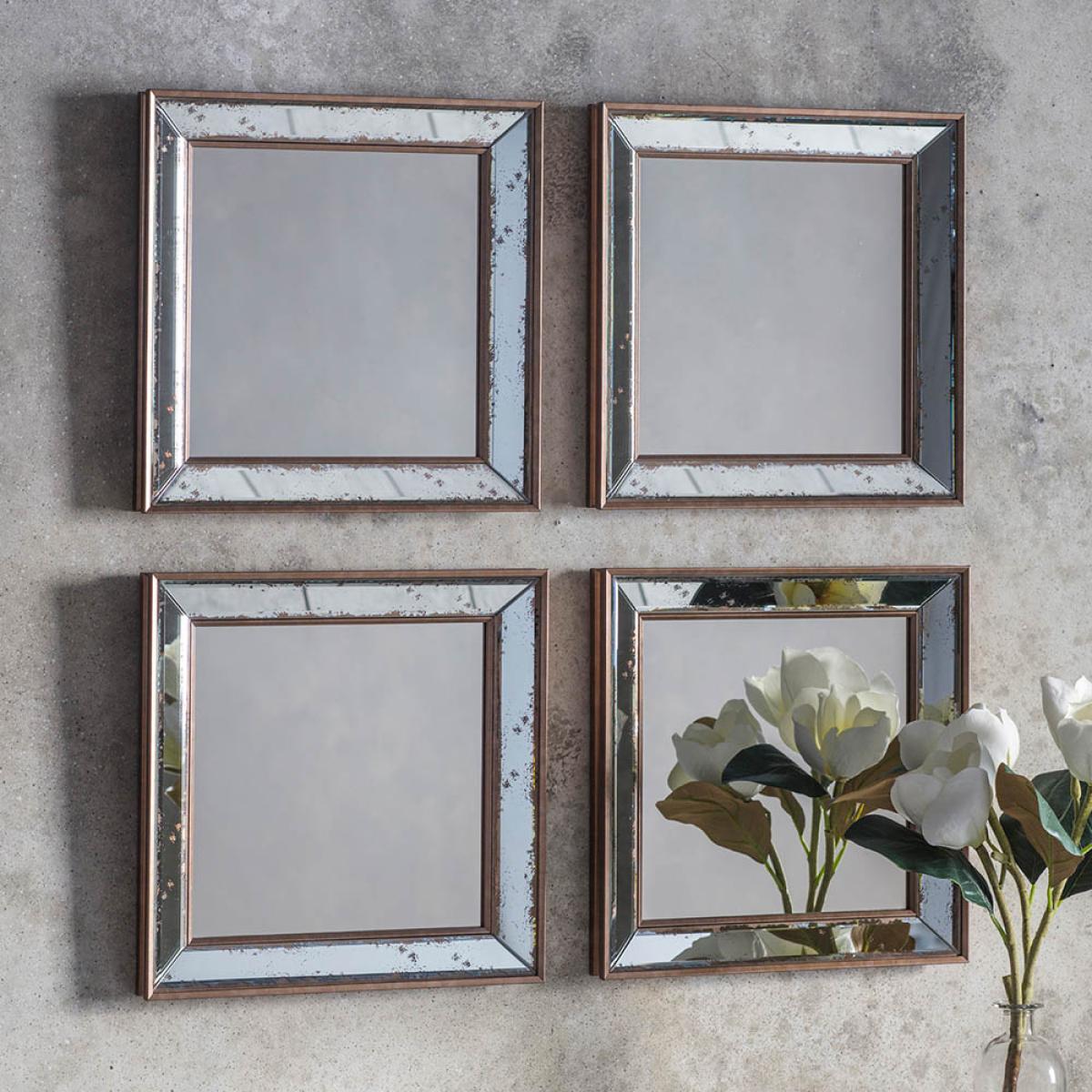 Jamal Small Square Scatter Set Mirror - Copper (4pk) – image 2