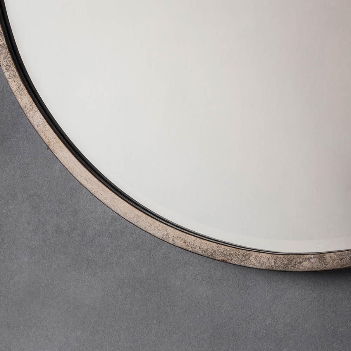 Riley 80cm Medium Round Wall Mirror - Silver – image 2