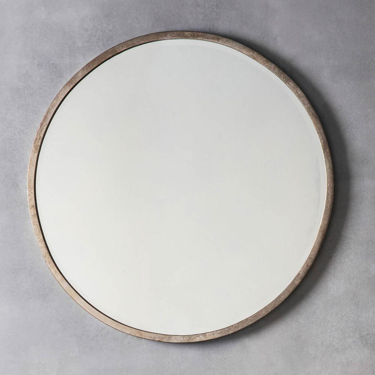 Riley 80cm Medium Round Wall Mirror - Silver – image 3