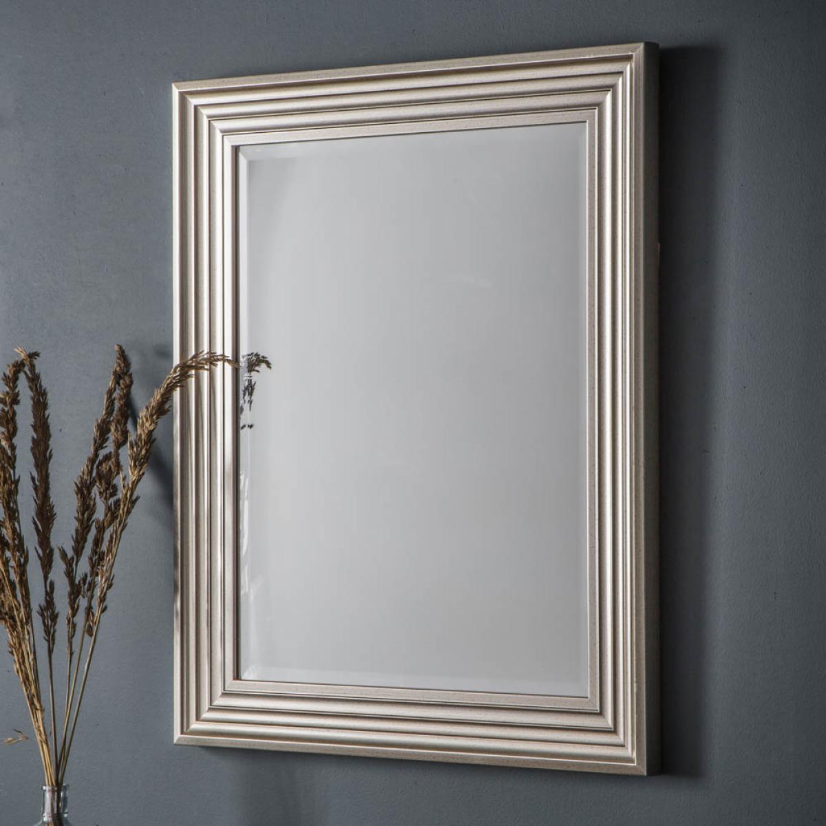 Bewdley Medium Rectangle Wall Mirror - Silver – image 2