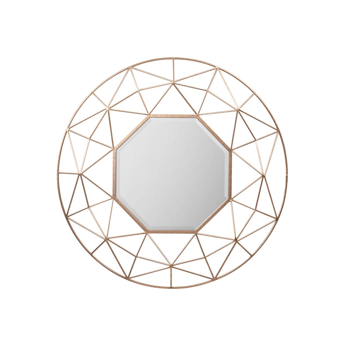Felicia Medium Round Wall Mirror - Gold – image 1