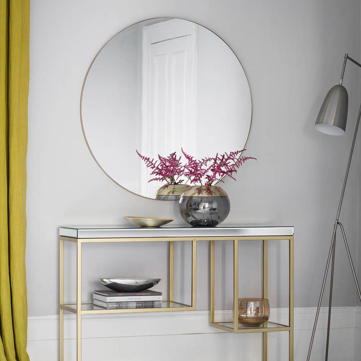 Normanton Medium Round Wall Mirror - Champagne – image 3