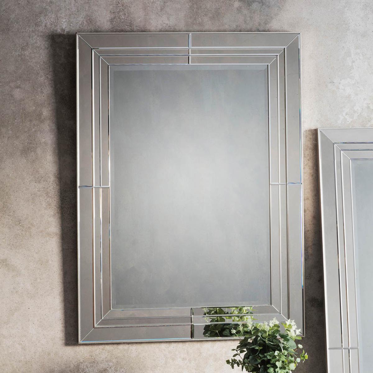 Plympton Large Rectangle Wall Mirror - Silver – image 2