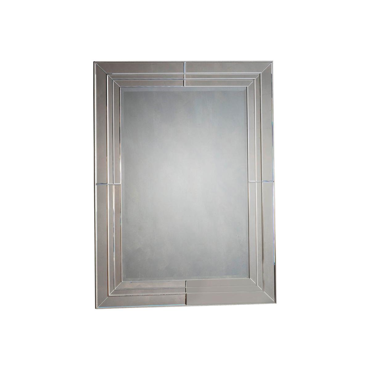 Plympton Large Rectangle Wall Mirror - Silver – image 1