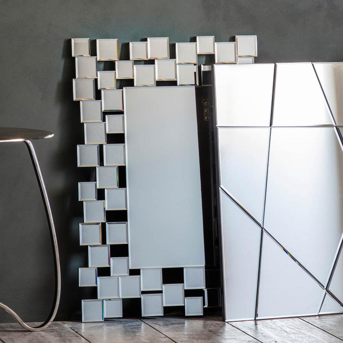 Regan Medium Rectangle Wall Mirror - Silver – image 1