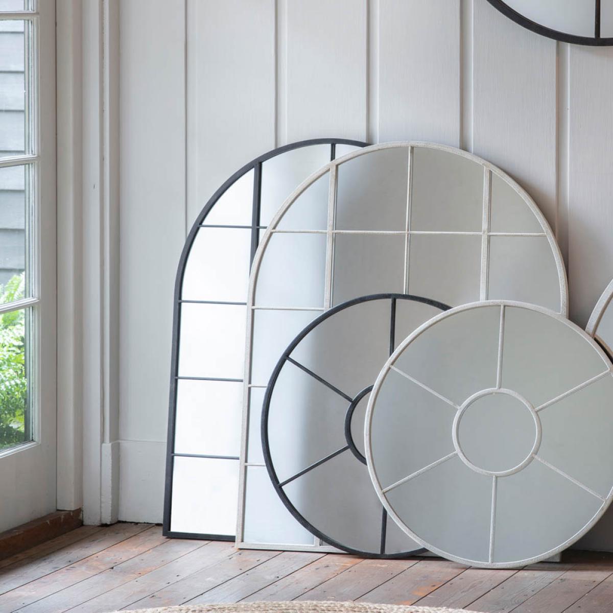Loddon Medium Arched Wall Mirror - Black