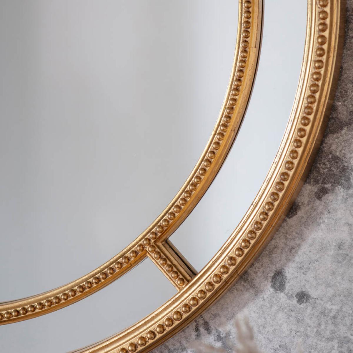 Ballinora Medium Round Wall Mirror - Gold – image 3