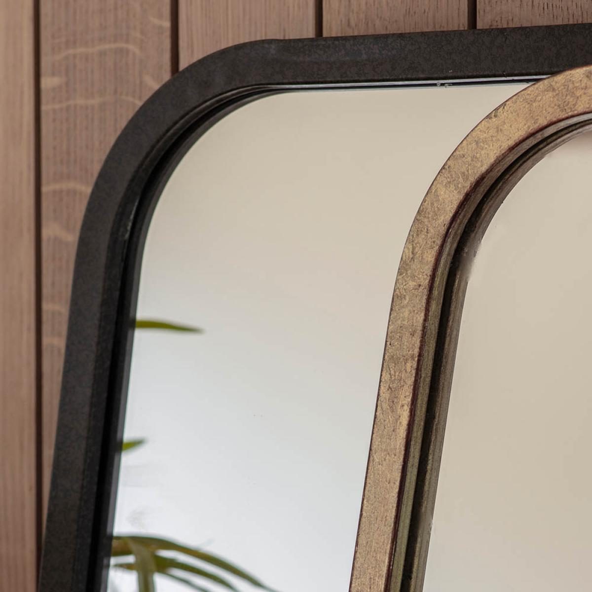 Willington Medium Rectangle Wall Mirror - Black – image 2