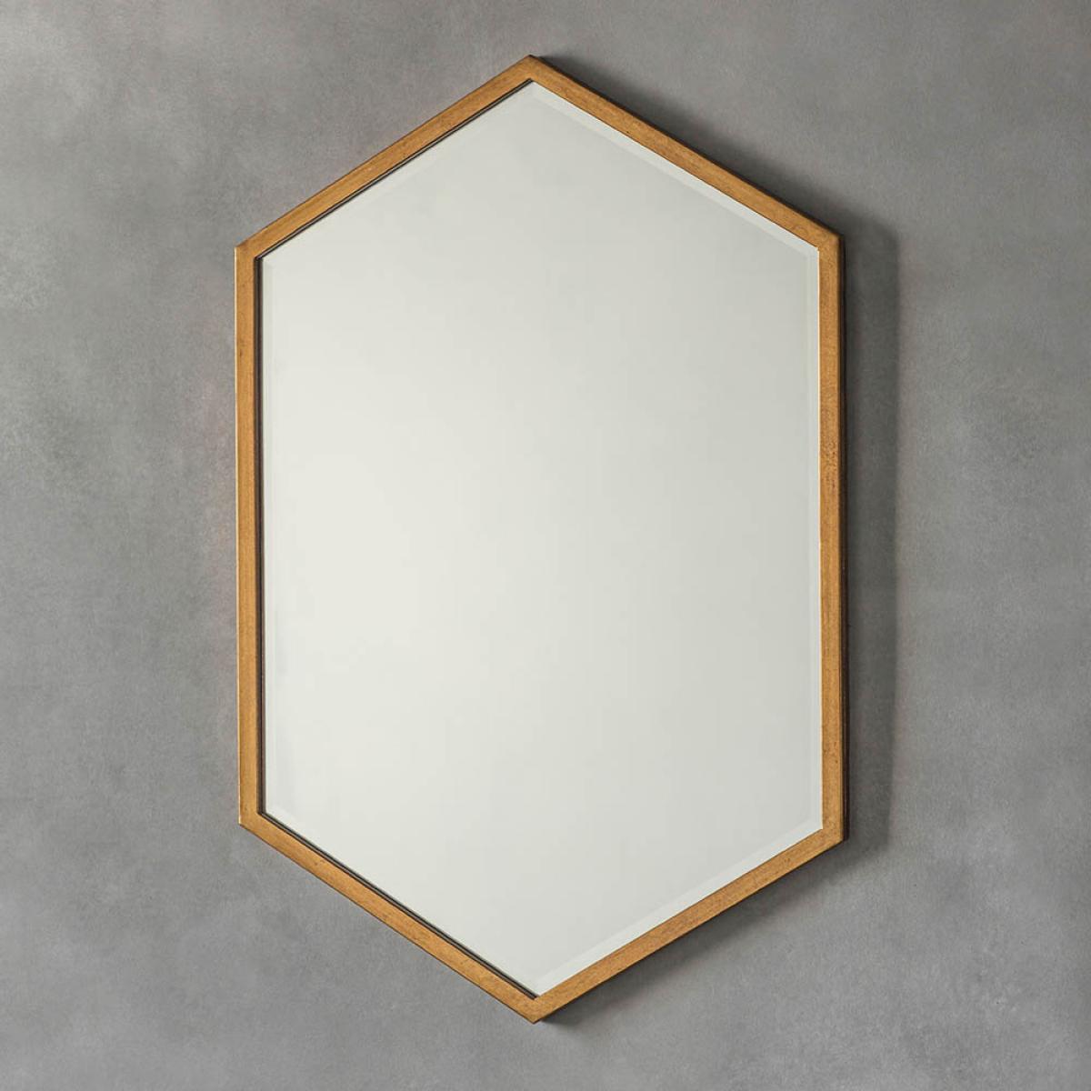 Northwich Medium Hexagon Wall Mirror - Gold – image 3